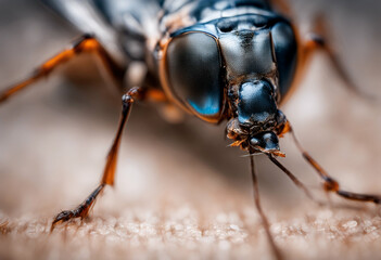 Fototapeta premium insect roach macro nature cockroach bug beetle domestic close transparent closeup top view background