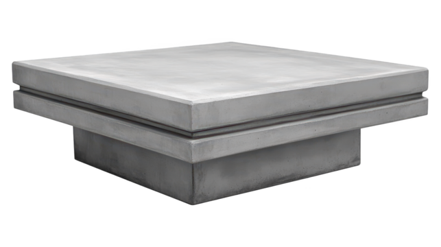 Closed gray concrete box with lid, study in minimalist industrial design and durable storage solutions