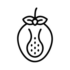 baobab fruit icon, fruits vector icon - simple vector illustration of a baobab fruit, in a simple and clean style, suitable for food and health themes. fruits flat illustration.