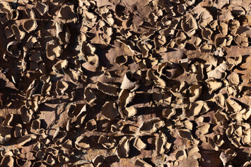 color and textures of Rio Tinto from aerial view