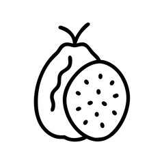 breadfruit icon, fruits vector icon - simple vector illustration of a breadfruit, in a simple and clean style, suitable for food and health themes. fruits flat illustration.