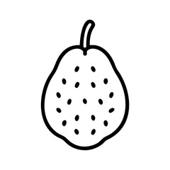 breadfruit icon, fruits vector icon - simple vector illustration of a breadfruit, in a simple and clean style, suitable for food and health themes. fruits flat illustration.