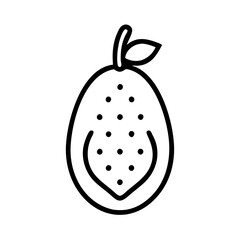 breadfruit icon, fruits vector icon - simple vector illustration of a breadfruit, in a simple and clean style, suitable for food and health themes. fruits flat illustration.