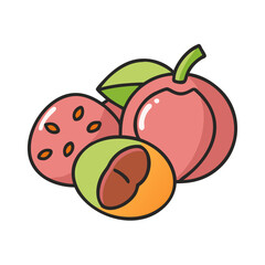camu camu icon, fruits vector icon - simple vector illustration of a camu camu, in a simple and clean style, suitable for food and health themes. fruits flat illustration.