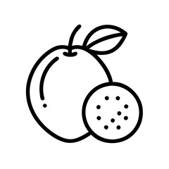 camu camu icon, fruits vector icon - simple vector illustration of a camu camu, in a simple and clean style, suitable for food and health themes. fruits flat illustration.