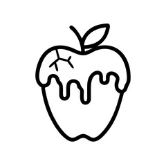 ice apple icon, fruits vector icon - simple vector illustration of a ice apple, in a simple and clean style, suitable for food and health themes. fruits flat illustration.