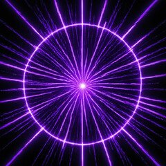 Fototapeta premium Vibrant Purple Light Burst With Dynamic Radial Lines