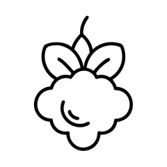 cloudberry icon, fruits vector icon - simple vector illustration of a cloudberry, in a simple and clean style, suitable for food and health themes. fruits flat illustration.