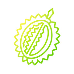 durian icon, fruits vector icon - simple vector illustration of a durian, in a simple and clean style, suitable for food and health themes. fruits flat illustration.