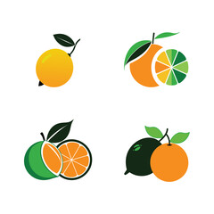 green orange and yellow whole and sliced lamon