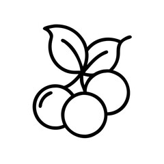 gooseberry icon, fruits vector icon - simple vector illustration of a gooseberry, in a simple and clean style, suitable for food and health themes. fruits flat illustration.