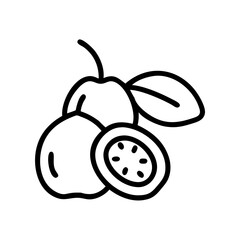 jujube icon, fruits vector icon - simple vector illustration of a jujube, in a simple and clean style, suitable for food and health themes. fruits flat illustration.