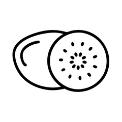 kiwi icon, fruits vector icon - simple vector illustration of a kiwi, in a simple and clean style, suitable for food and health themes. fruits flat illustration.