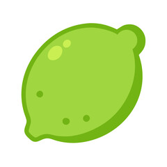 lime icon, fruits vector icon - simple vector illustration of a lime, in a simple and clean style, suitable for food and health themes. fruits flat illustration.