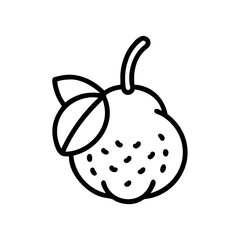 lychee icon, fruits vector icon - simple vector illustration of a lychee, in a simple and clean style, suitable for food and health themes. fruits flat illustration.