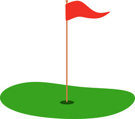 Flat Golf Field