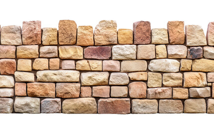 Closeup of textured stone wall, rustic background of natural rock masonry rugged