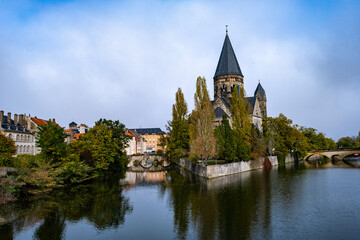 Fototapeta premium Temple Neuf, Metz (Lorraine, France)