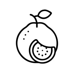 pomelo icon, fruits vector icon - simple vector illustration of a pomelo, in a simple and clean style, suitable for food and health themes. fruits flat illustration.