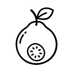 pomelo icon, fruits vector icon - simple vector illustration of a pomelo, in a simple and clean style, suitable for food and health themes. fruits flat illustration.
