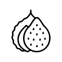 salak  snake fruit  icon, fruits vector icon - simple vector illustration of a salak  snake fruit , in a simple and clean style, suitable for food and health themes. fruits flat illustration.