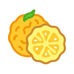 ugli fruit icon, fruits vector icon - simple vector illustration of a ugli fruit, in a simple and clean style, suitable for food and health themes. fruits flat illustration.