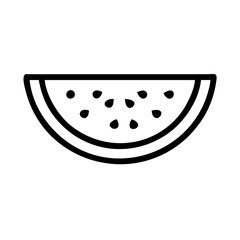watermelon icon, fruits vector icon - simple vector illustration of a watermelon, in a simple and clean style, suitable for food and health themes. fruits flat illustration.