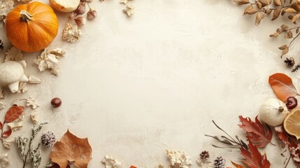 Thanksgiving creative mock-up ideal for holiday-themed projects. The Thanksgiving creative mock-up offers ample copy space for personalized messages and festive elements.