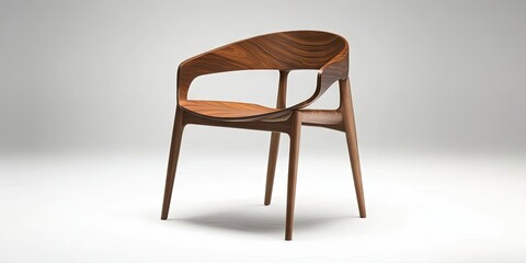 Fototapeta premium The Apple Tree offers a Minimalist Chair that features a design characterized by its clean and simple lines, embodying a sleek aesthetic for any space.