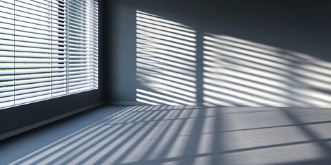 Obraz premium Interior with window and blinds