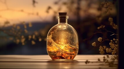 Glass Bottle With Magical Glow