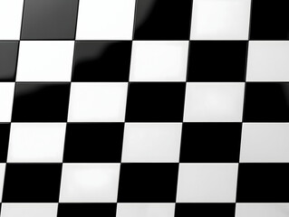 Close-up of a classic black and white checkered pattern. The seamless design is useful for graphic backgrounds and dynamic projects.