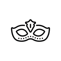 Black line icon for masquerade