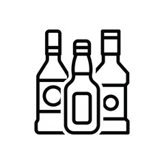 Black line icon for alcohol