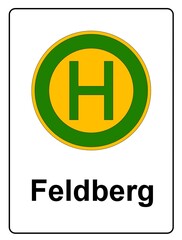 lllustration eines Bushaltestellen Schildes mit der Aufschrift 