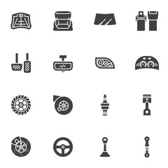Auto service, car repair vector icons set