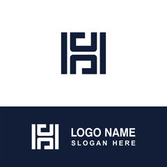 H initial logo template. Great for business and office logos.