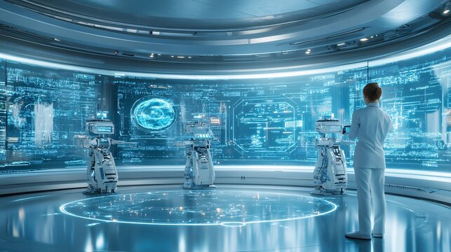 Futuristic Underwater Research Facility with Scientists - Powered by Adobe