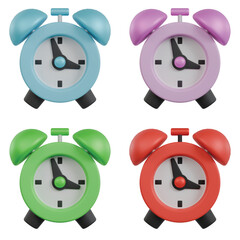 3D Alarm Clock Isolated