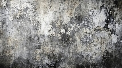 Grungy cement and dark concrete wall create a striking visual texture. This grungy cement wall emphasizes depth and character, perfect for backgrounds or copy space.