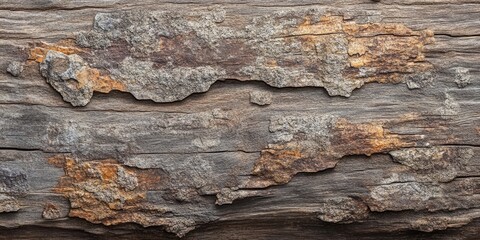 Obraz premium Weathered wood surface ideal for a panoramic backdrop, showcasing an aged, grungy texture perfect for enhancing visual appeal in designs and presentations.