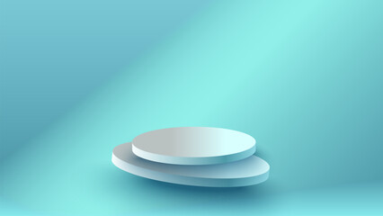3D podium background for product demonstration.