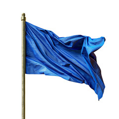 Blue flag isolated on transparent background