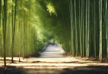 Fototapeta premium style frame border bamboo