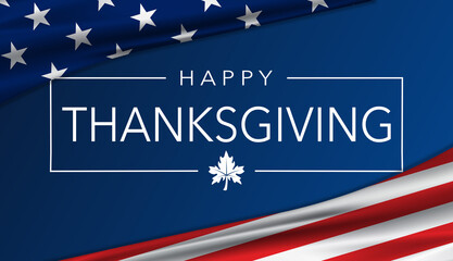 Happy Thanksgiving USA Flag Background