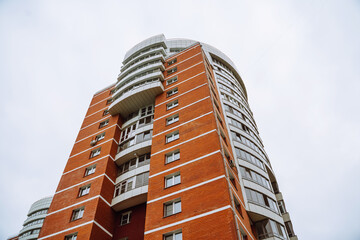 Element of a beautiful building. Irkutsk from various perspectives. Variety of architectural styles 