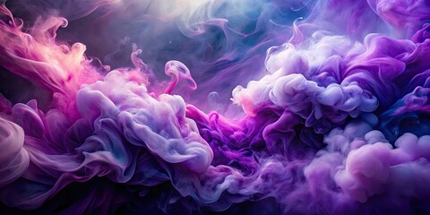 Fototapeta premium Surreal Purple Abstract Watercolor Background with Ethereal Smoke for Artistic and Dreamlike Imagery, Perfect for Backgrounds, Textures, and Creative Projects in Digital Art