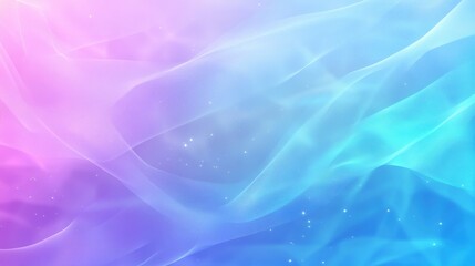 Soft pastel waves blend in pink and blue hues, creating a serene and dreamy atmosphere.