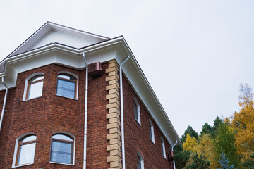 Element of a beautiful building. Irkutsk from various perspectives. Variety of architectural styles 