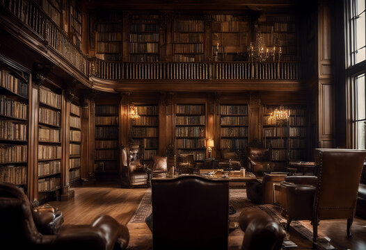 antique towering toric bookcases atmosphere furnishings library quiet grand